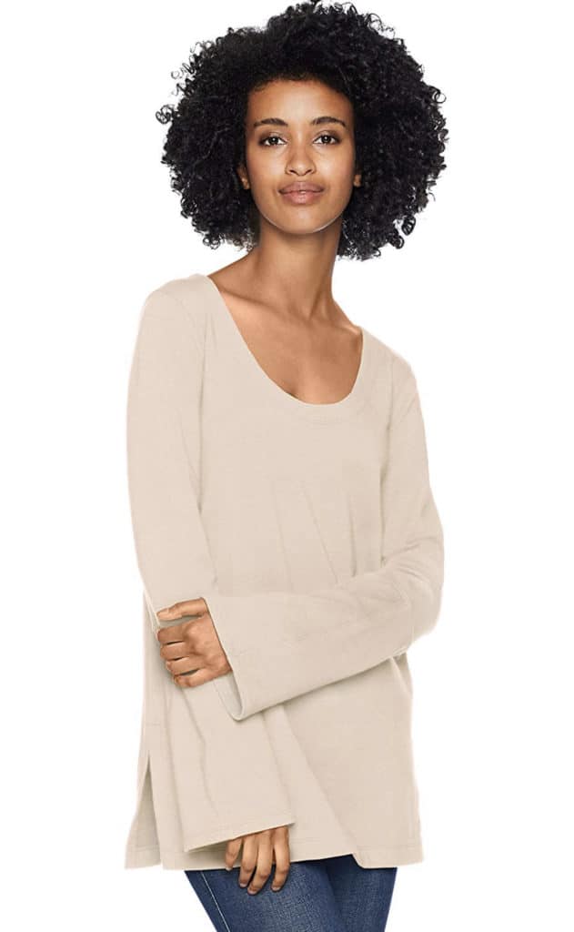 Daily Ritual Sweatshirt - a long sleeved, slightly oversized creme colored sweatshirt from Amazon.