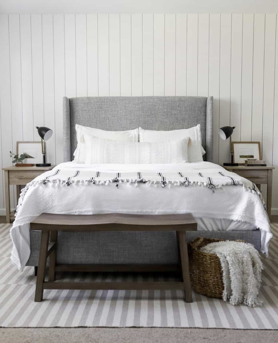 Classically Dunn Vertical Shiplap Bedroom