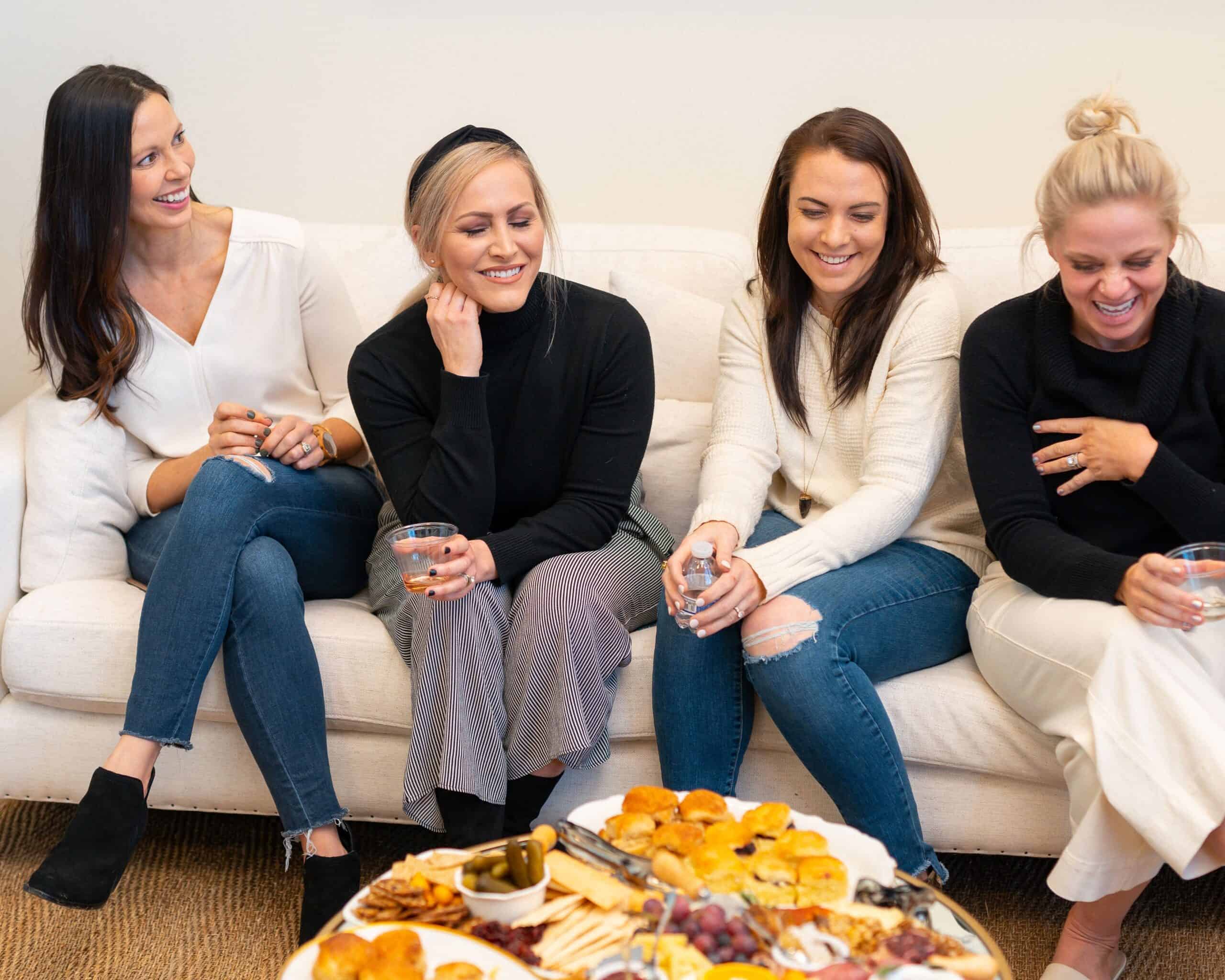 Enjoying appetizers and learning about skin care with some of my favorite local blogger gals.