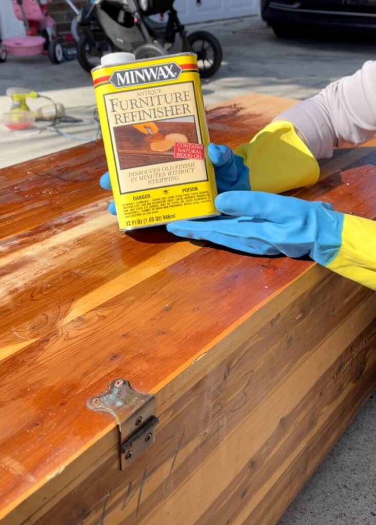 Refinishing and Bleaching Wood My Heirloom Cedar Hope Chest The