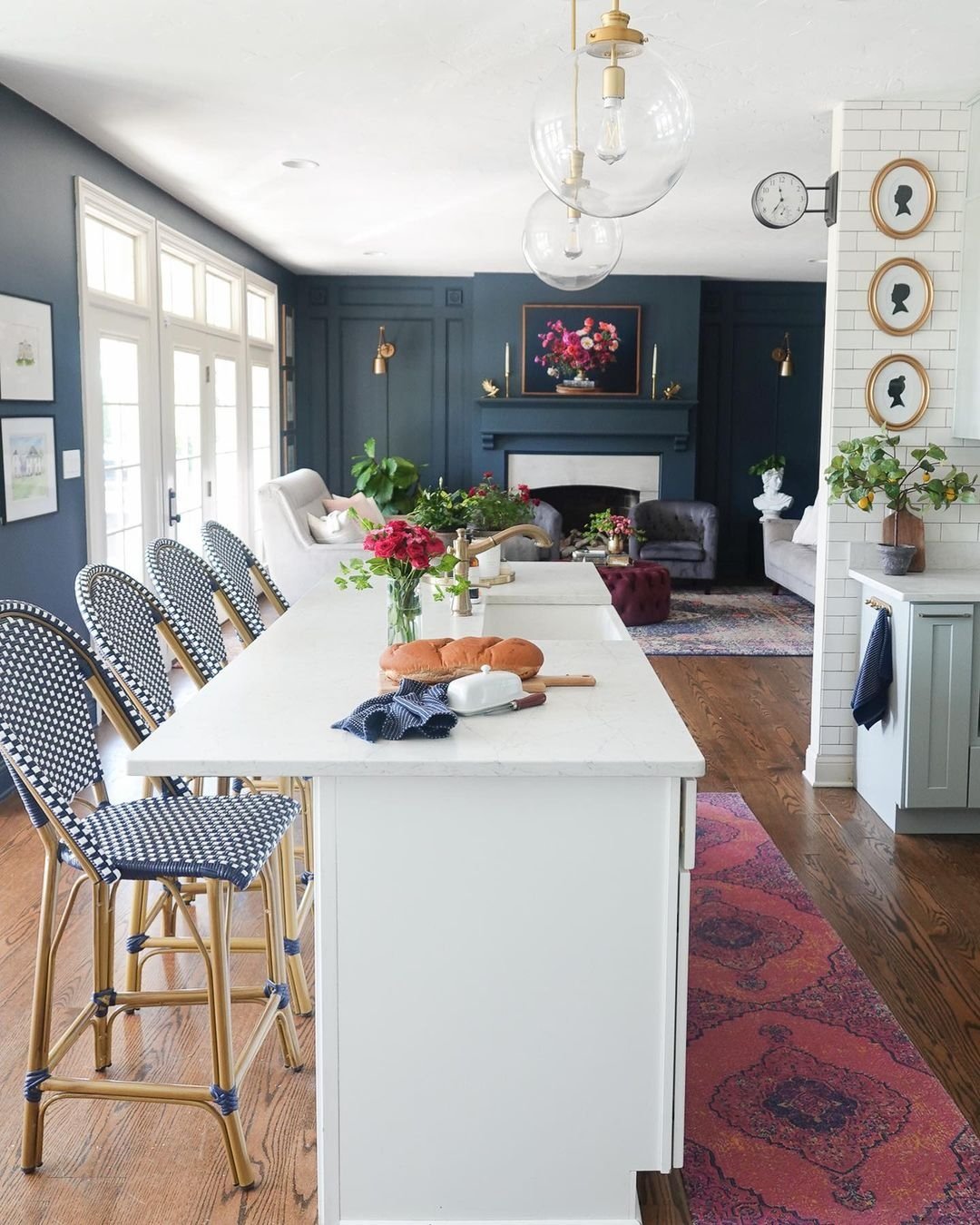 Night View by Valspar is the perfect dark blue paint color and has cooler undertones in the black color family.