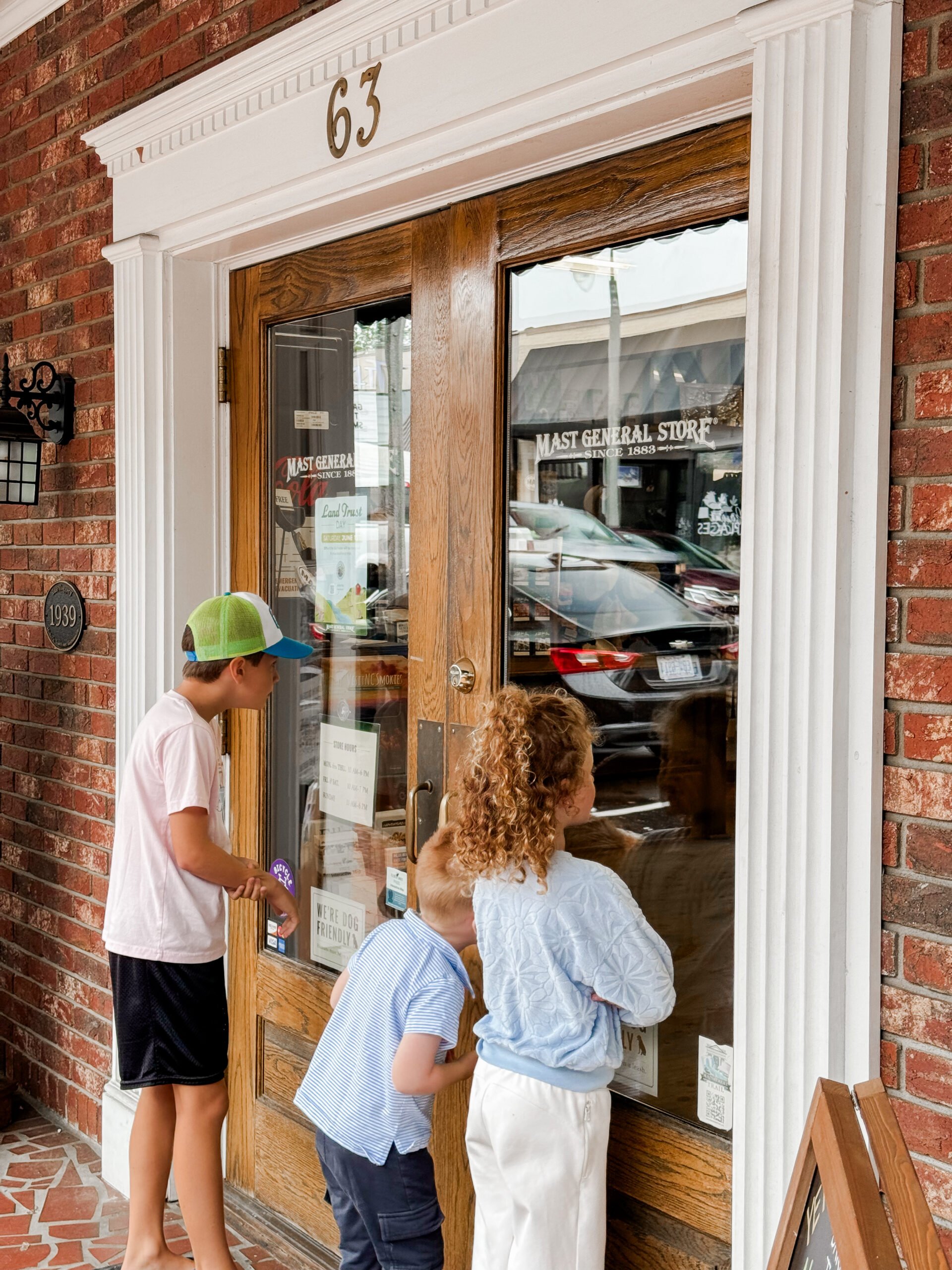 Exploring in Mast General Store in Waynesville, NC
