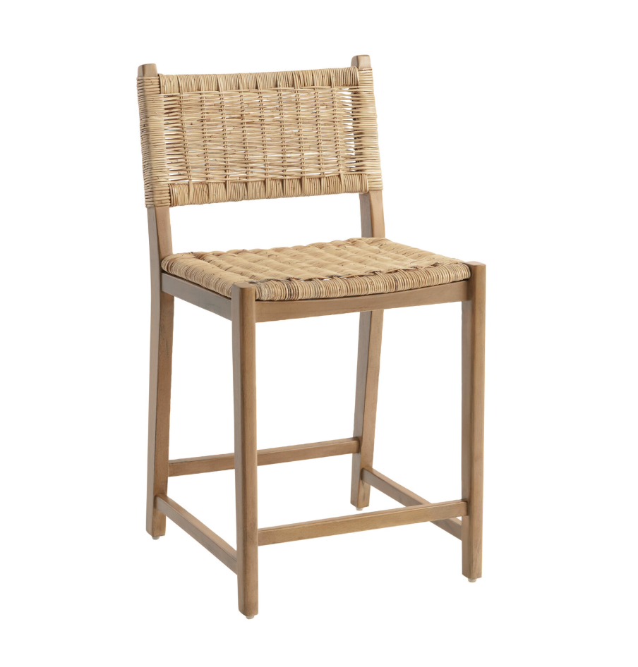 Woven counterstool acacia wood